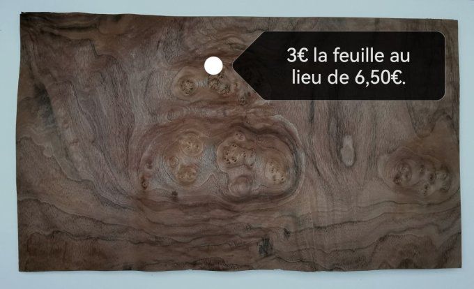 Placages bois, loupe de Noyer